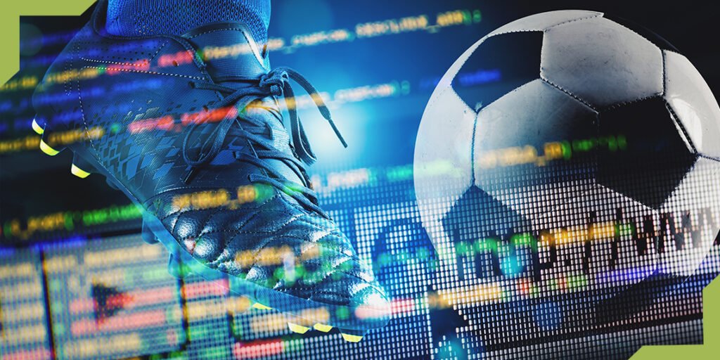 digitized soccer image representing AI in broadcasting