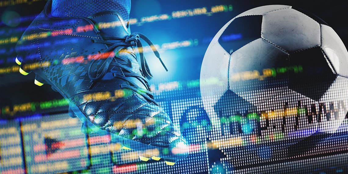 digitized soccer image representing AI in broadcasting